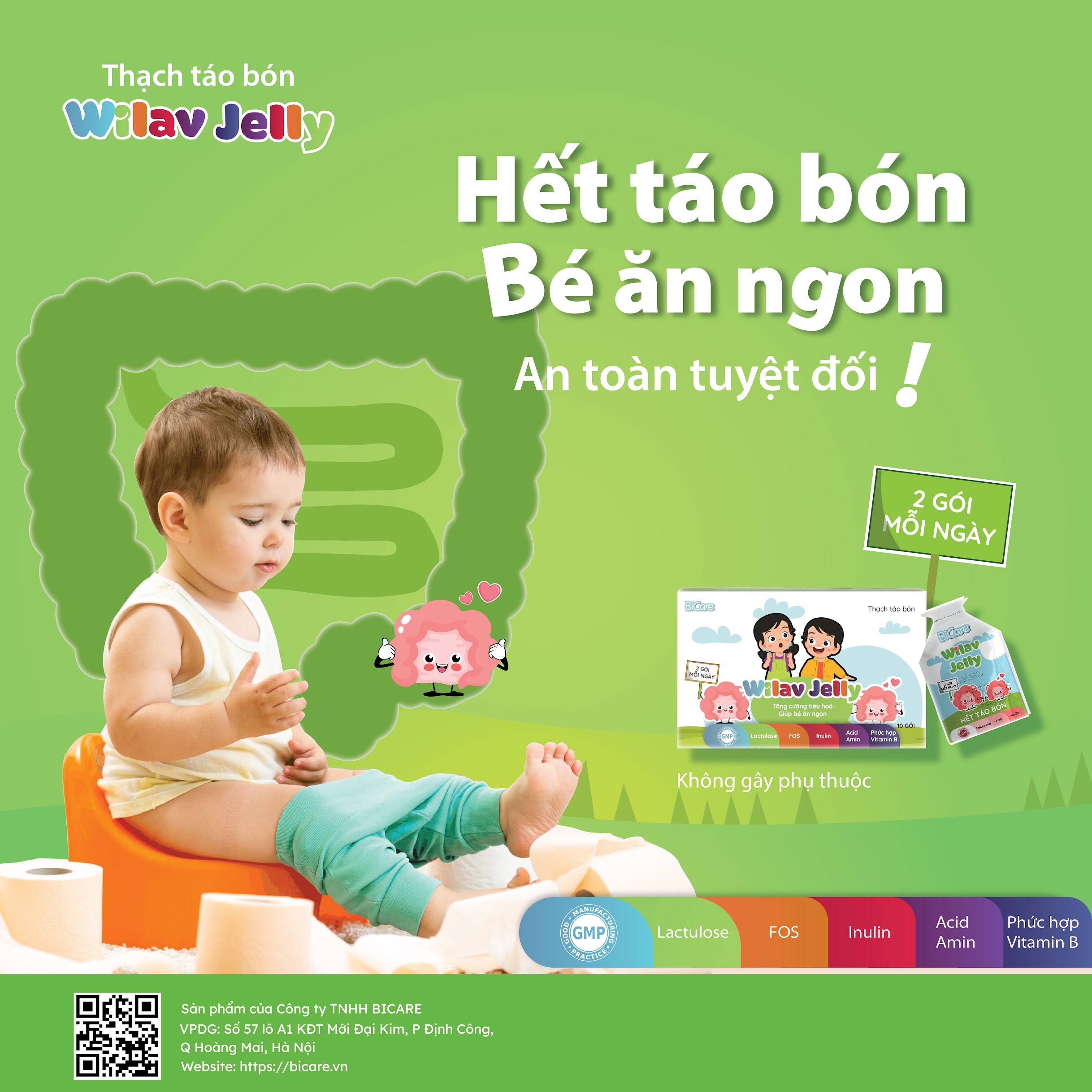 Thạch táo bón Wilav Jelly: ”Hết táo bón – Bé ăn ngon“