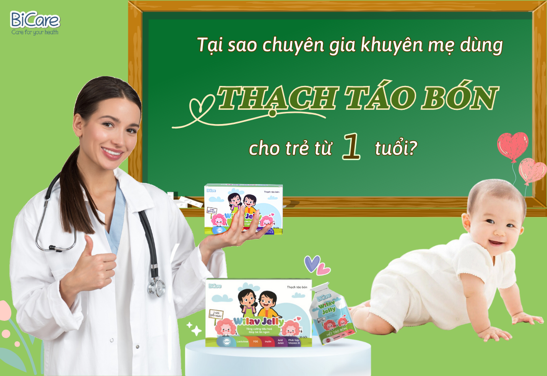 Tại sao chuyên gia khuyên mẹ dùng thạch táo bón cho trẻ từ 1 tuổi?